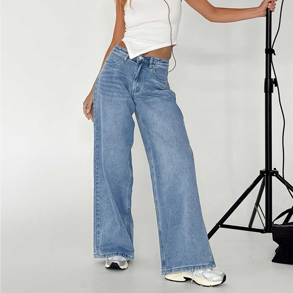 Princess Polly Denim - SOLD ON DEPOP - Naylor Mid Rise Wide Leg Jean